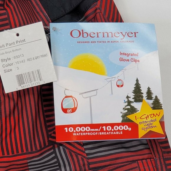 Obermeyer Volt Snow Pants Boys Size 3 - Picture 3 of 6